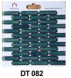 Gạch mosaic que đũa đầu tròn nhập khẩu, màu xanh, KT vỉ 300x300mm, mã DT 082